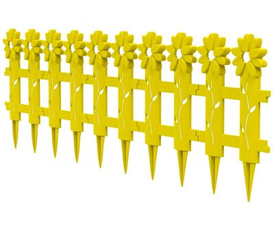 Заборчик декоративный "Ромашка" L-130см, 5 секций 41x26см